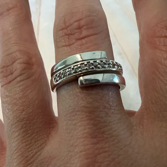 Diamond wrap band in 925 - Picture 4 of 11